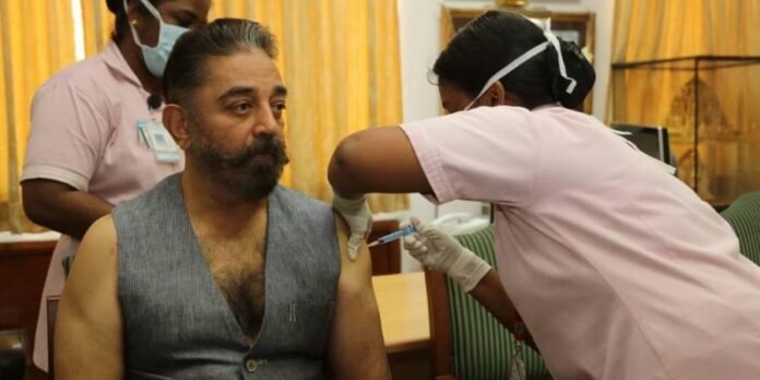 Kamal Haasan Takes COVID-19 Jab While Asking Vaccination Against Corruption To Get Ready - SurgeZirc India